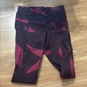 Athleta Burgundy and Pink Leggings